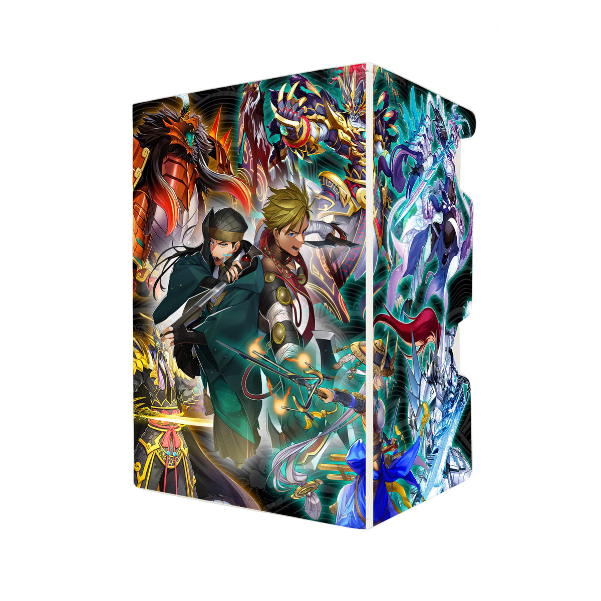 Here's another quality white deck box from LDB Duel featuring our exclusive Sword Soul art. Fits all types of trading card games, including Pokémon, Yu-Gi-Oh! and Magic The Gathering. The perfect card holder for the TCG player safely holds up to 100 double-sleeved cards. EVEN in extra thick sleeves. Comes with a pull-out dice tray. Longyuan-ygo-magic-digimon-card_protector-gaming-accesories-LDB-Duel