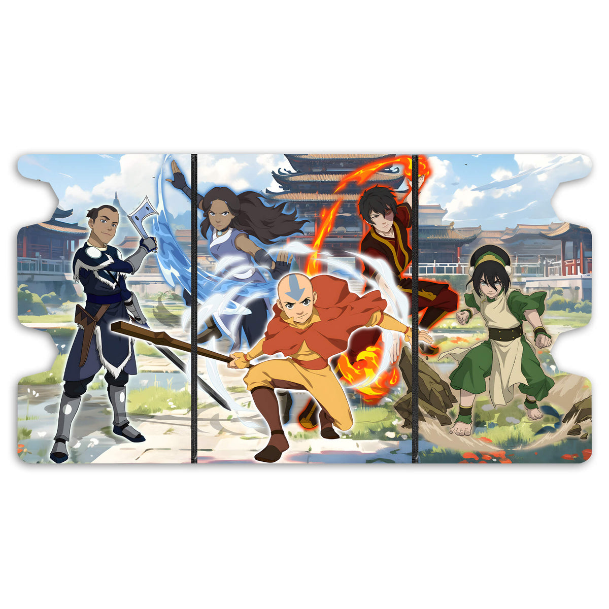 Here is the Full Lid Design of the Team Avatar Mach 3 Black Deck Box. Water-anime-mtg-custom-art-leather-durable-LDB-Duel
