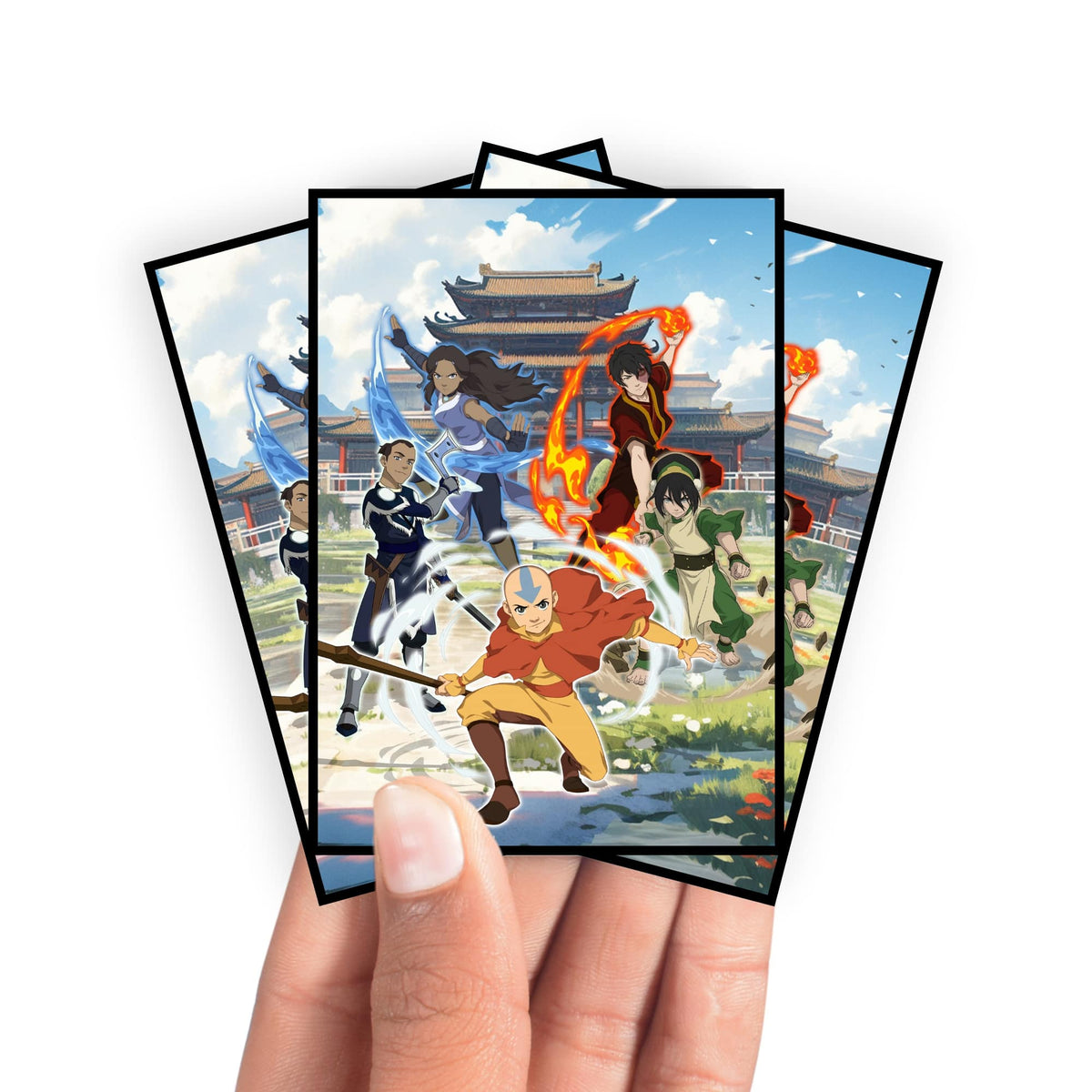 Enhance your cards with our elegant black border card sleeves, featuring a sleek, sophisticated design for a bold, modern aesthetic. From LDB Duel. Perfect for showcasing your collection, these sleeves are printed with our exclusive Team Avatar design. Katara-anime-mtg-yugioh-pokemon-card-protection-standard-japanese-dragon-shield-LDB-Duel-black