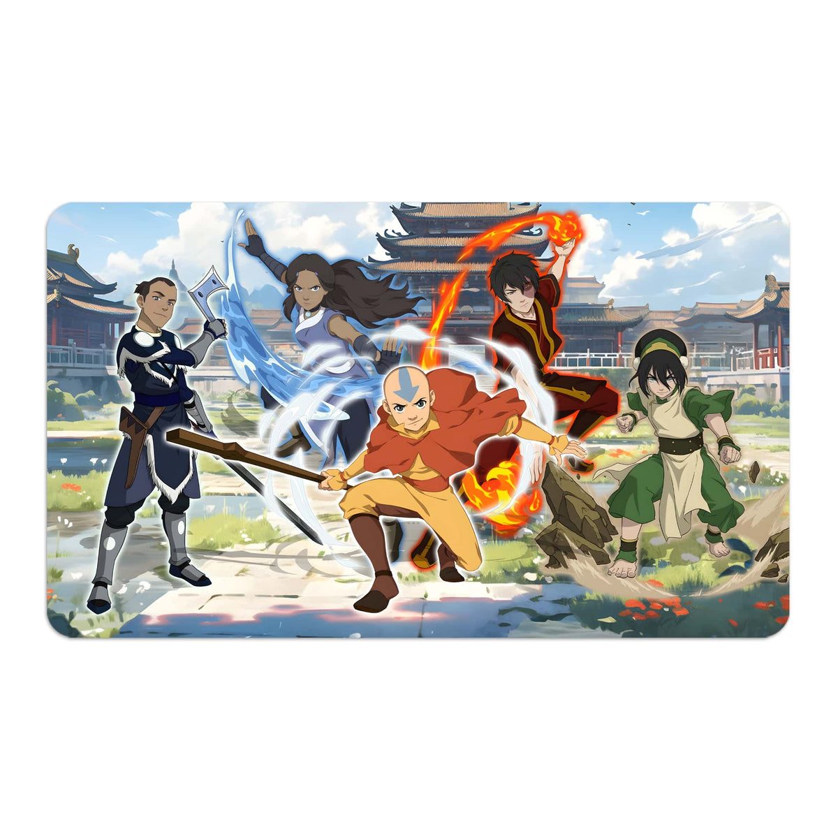 Transform your dueling experience with LDB Duel featuring our exclusive art Team Avatar playmat! Featuring a soft cloth top for smooth card movement and a durable rubber back for a secure grip, this 24x14 inch mat is machine washable and safe for cards and sleeves. Waterbending-anime-mtg-yugioh-pokemon-custom-artwork-premium-durable-rubber-ldb-duel