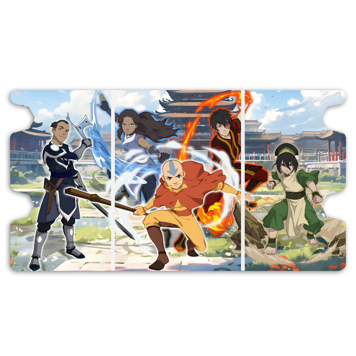 Here is the Full Lid Design of the Team Avatar Mach 3 White Deck Box. Fire-anime-mtg-custom-deck-portable-collector-LDB-Duel