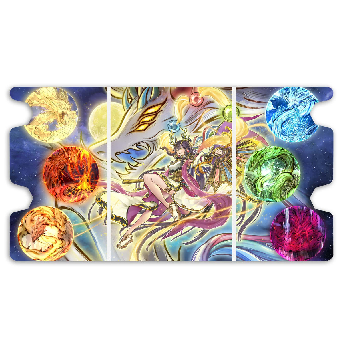 Here is the Full Lid Design of the Tenyi Spirit Archetype Mach 3 White Deck Box. Shthana-yugioh-custom-deck-portable-collector-LDB-Duel