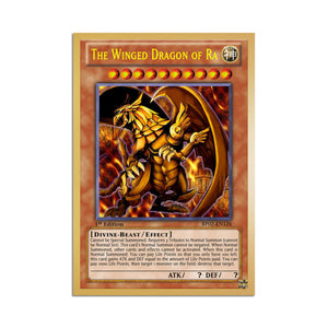 Level up your game with our custom-printed metal orica cards, featuring exclusive The Winged Dragon of Ra artwork in gold metal. Durable, scratch-resistant, and embossed with the iconic Yu-Gi-Oh! card back, these slim orica cards fit perfectly in card sleeves. Immortal-Phoenix-yugioh-mtg-pokemon-metal-card-embossed-design-custom-artwork-duel-accessories-ldb-duel