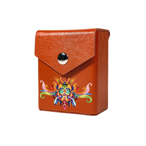 Enhance your TCG storage with the Mach 2 Brown deck box, available in options for 60 or 80 single-card sleeves. Crafted from durable faux leather, it includes a built-in belt loop, a strong magnetic snap, and showcases our exclusive Tishana's Tidebinder design—ideal for TCG enthusiasts on the move! Summon-custom-deck-portable-collector-LDB-Duel-Brown