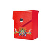 Enhance your TCG storage with the Mach 2 Red deck box, available in options for 60 or 80 single-card sleeves. Crafted from durable faux leather, it includes a built-in belt loop, a strong magnetic snap, and showcases our exclusive Tishana's Tidebinder design—ideal for TCG enthusiasts on the move! Legendary-yugioh-custom-art-leather-durable-LDB-Duel-red