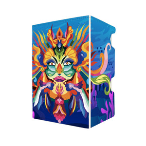 Here's another quality white deck box from LDB Duel featuring our exclusive Tishana's Tidebinder art. Fits all types of trading card games, including Pokémon, Yu-Gi-Oh! and Magic The Gathering. The perfect card holder for the TCG player safely holds up to 100 double-sleeved cards. EVEN in extra thick sleeves. Comes with a pull-out dice tray. Summon-ygo-magic-digimon-card_protector-gaming-accesories-LDB-Duel