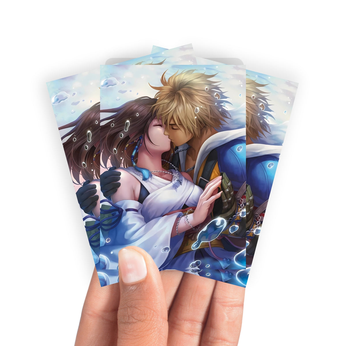 Keep your cards safe and stylish with our borderless card sleeves. Designed edge-to-edge to showcase your artwork, they offer a sleek, modern aesthetic. From LDB Duel, printed with the exclusive Together Forever design for a fresh, premium feel.Final-Fantasy-yugioh-mtg-pokemon-card-protection-standard-japanese-dragon-shield-LDB-Duel-borderless