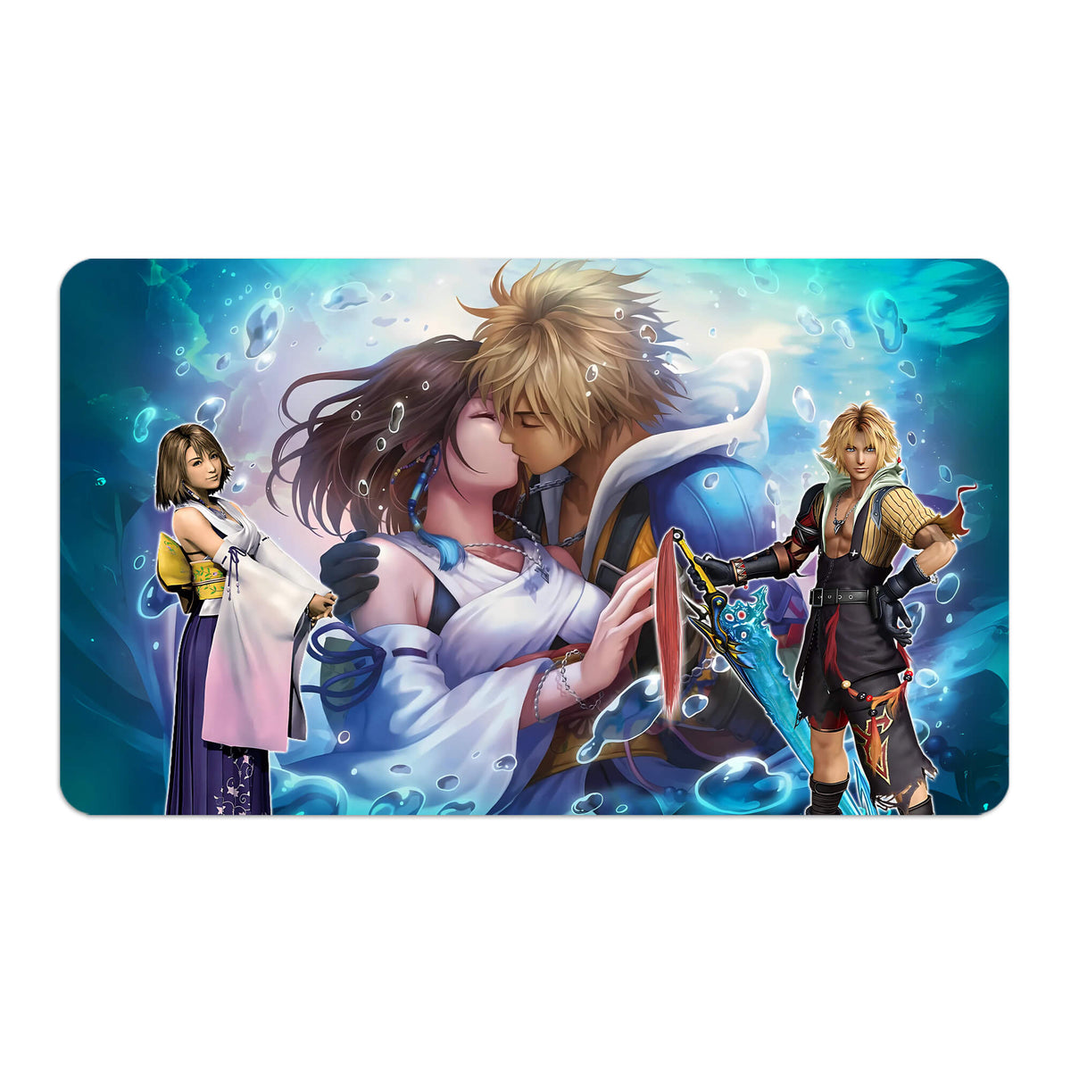 Transform your dueling experience with LDB Duel featuring our exclusive art Together Forever playmat! Featuring a soft cloth top for smooth card movement and a durable rubber back for a secure grip, this 24x14 inch mat is machine washable and safe for cards and sleeves. Caladbolg-mtg-yugioh-pokemon-custom-artwork-premium-durable-rubber-ldb-duel