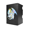 Here's another quality black deck box from LDB Duel featuring our exclusive Toon Blue Eyes Spirit Dragon art. Fits all types of trading card games, including Pokémon, Yu-Gi-Oh! and Magic The Gathering. The perfect card holder for the TCG player safely holds up to 100 double-sleeved cards. EVEN in extra thick sleeves. Comes with a pull-out dice tray. yugioh-mtg-pokemon-tcg-accessories-card-storage-LDB-Duel