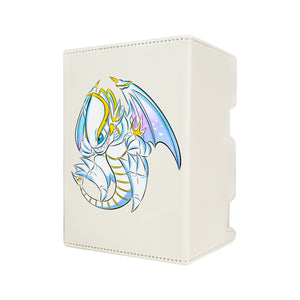 Here's another quality white deck box from LDB Duel featuring our exclusive Toon Blue Eyes Spirit Dragon art. Fits all types of trading card games, including Pokémon, Yu-Gi-Oh! and Magic The Gathering. The perfect card holder for the TCG player safely holds up to 100 double-sleeved cards. EVEN in extra thick sleeves. Comes with a pull-out dice tray. ygo-magic-digimon-card_protector-gaming-accesories-LDB-Duel