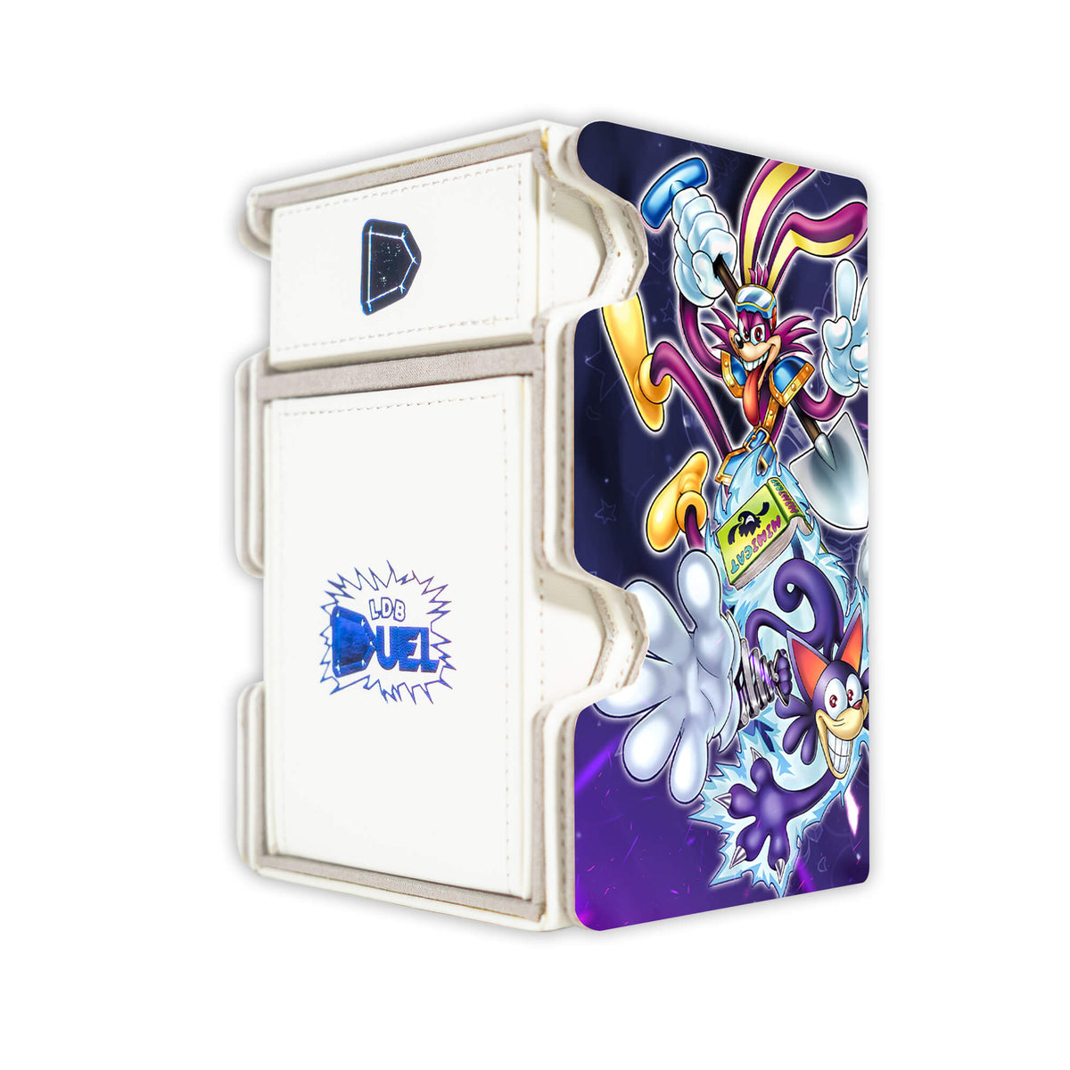 Here is the Right View of the Toon Monster Mach 3 White Deck Box. Dark-Rabbit-yugioh-deck-tray-dice-tray-LDB-Duel