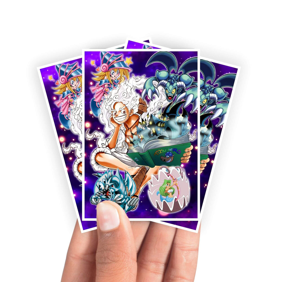 Protect and enhance your cards with our clean and crisp white border card sleeves. Featuring a minimalist design that complements any artwork, these sleeves offer a bright, timeless look. From LDB Duel. Printed with our exclusive Toon Sun God Nika design for a fresh and premium finish. Toon-World-anime-yugioh-mtg-pokemon-card-protection-standard-japanese-dragon-shield-LDB-Duel-white