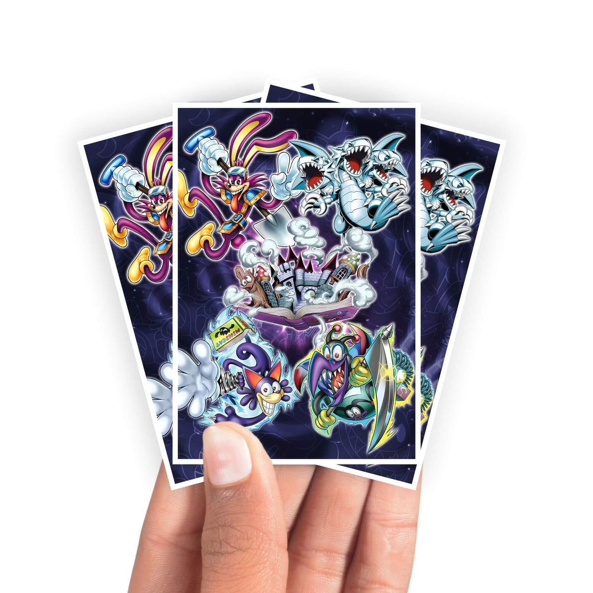 Protect and enhance your cards with our clean and crisp white border card sleeves. Featuring a minimalist design that complements any artwork, these sleeves offer a bright, timeless look. From LDB Duel. Printed with our exclusive Toon Monster design for a fresh and premium finish. Toon-Kingdom-yugioh-card-protection-standard-japanese-dragon-shield-LDB-Duel-white