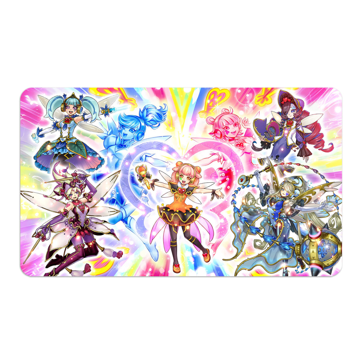 Transform your dueling experience with LDB Duel featuring our exclusive art Trickstar Archetype playmat! Featuring a soft cloth top for smooth card movement and a durable rubber back for a secure grip, this 24x14 inch mat is machine washable and safe for cards and sleeves. Trickstar-Colchica-yugioh-mtg-pokemon-custom-artwork-premium-durable-rubber-ldb-duel