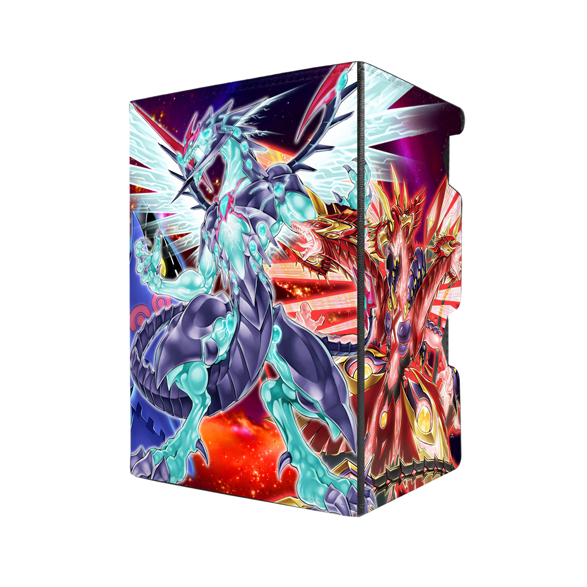 Triple Galaxy Eyes Dragon Deck Box - Holds 100 Double Sleeved Cards Black Triple Galaxy Eyes Dragon Deck Box - Holds 100 Double Sleeved Cards Black