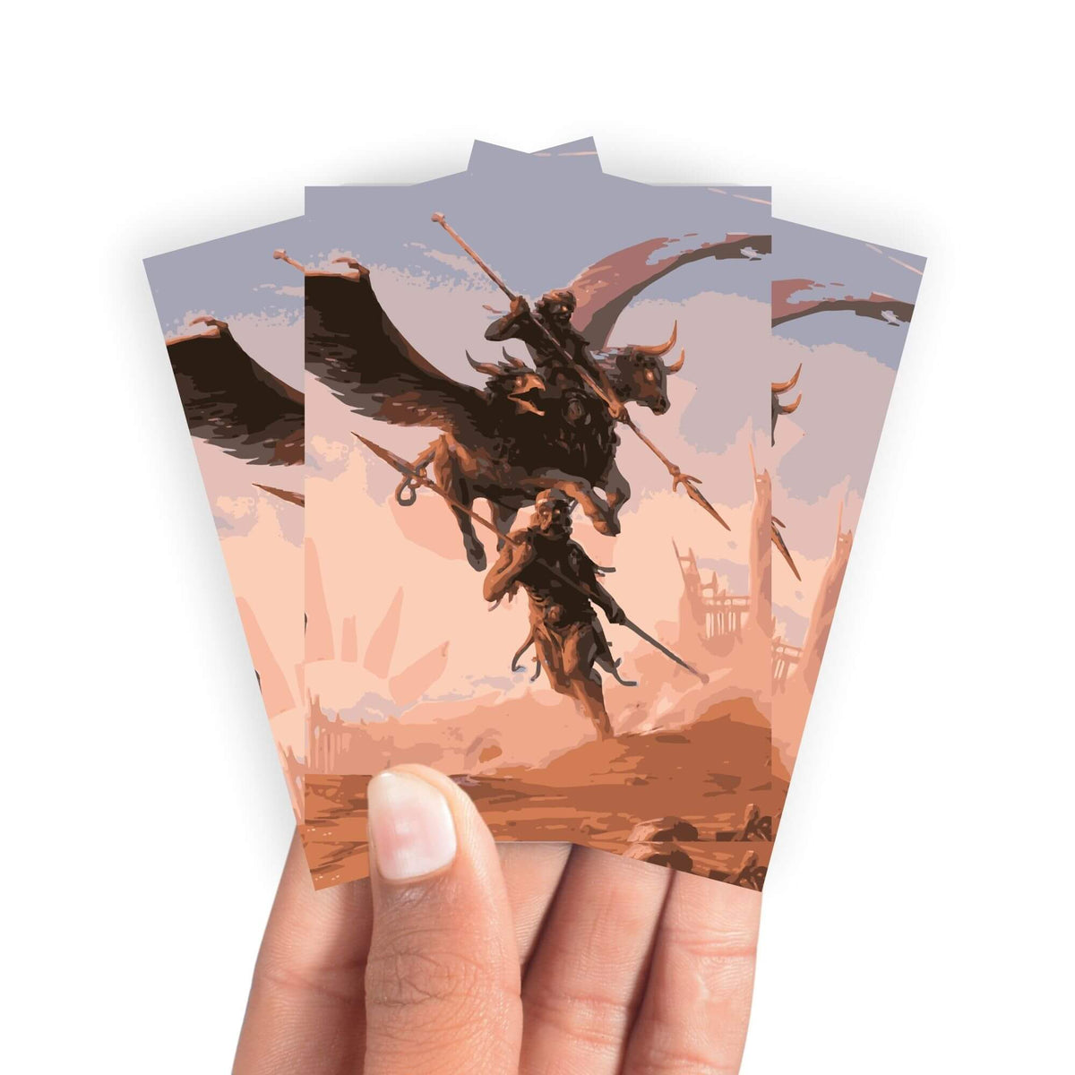 Keep your cards safe and stylish with our borderless card sleeves. Designed edge-to-edge to showcase your artwork, they offer a sleek, modern aesthetic. From LDB Duel, printed with the exclusive Triplicate Titan design for a fresh, premium feel.Flying-mtg-card-protection-standard-japanese-dragon-shield-LDB-Duel-borderless
