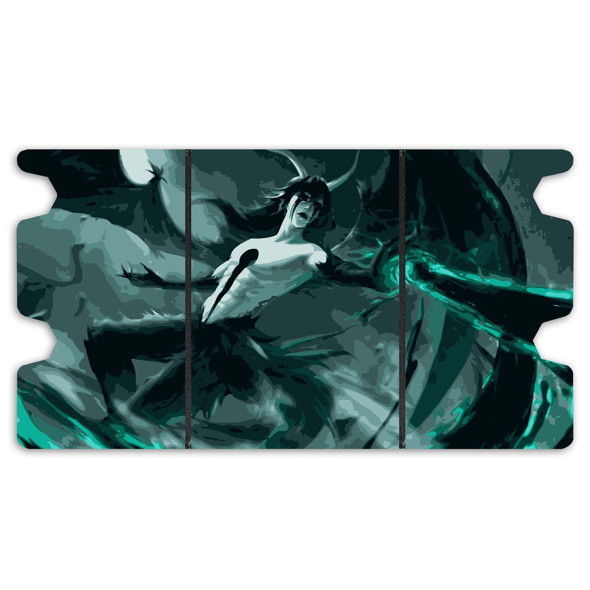Here is the Full Lid Design of the Ulquiorra Cifer Mach 3 Black Deck Box. Arrancar-anime-custom-art-leather-durable-LDB-Duel
