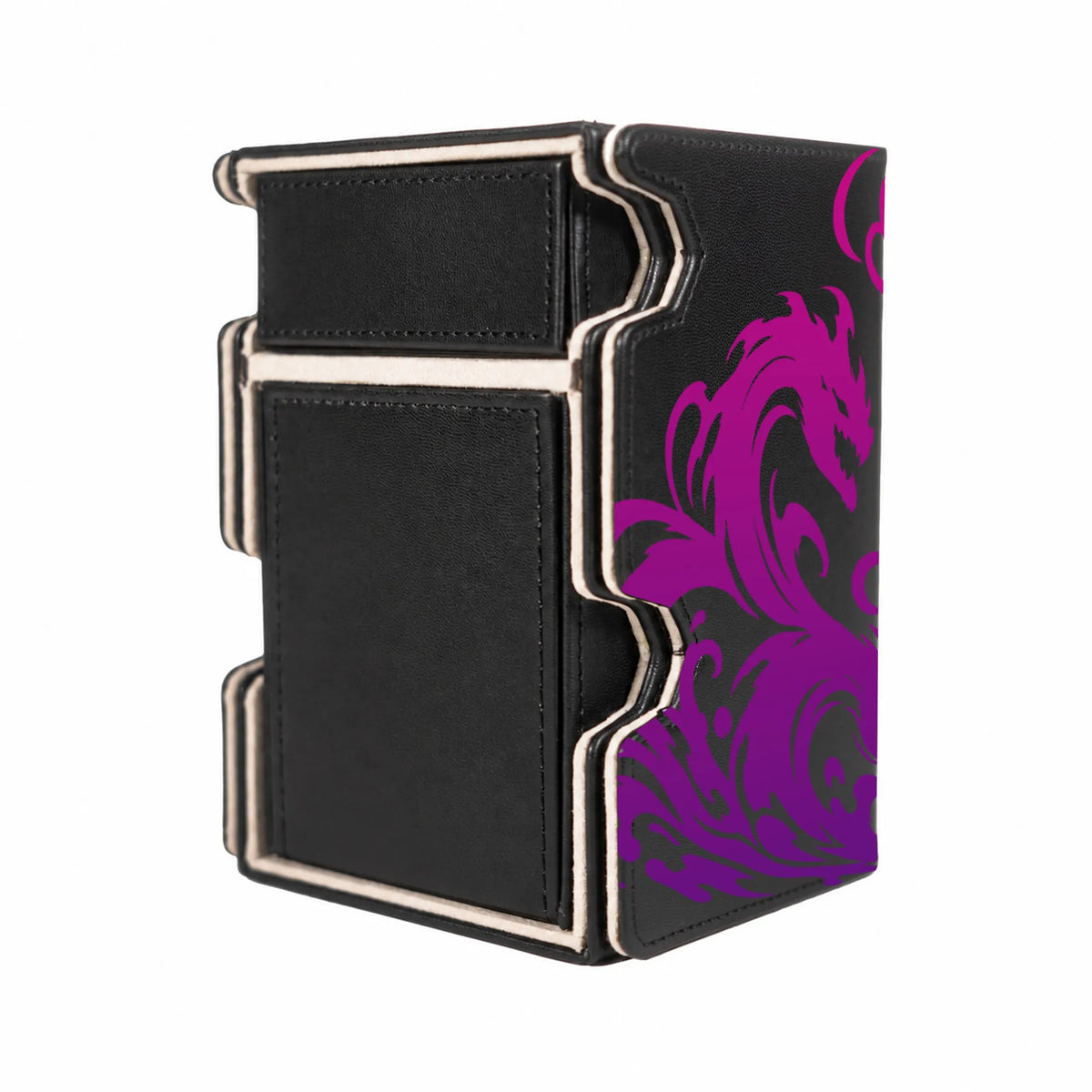 Here is the Right View of the Ursula's Lair Mach 3 Black Deck Box. Ariel-anime-deck-tray-dice-tray-LDB-Duel
