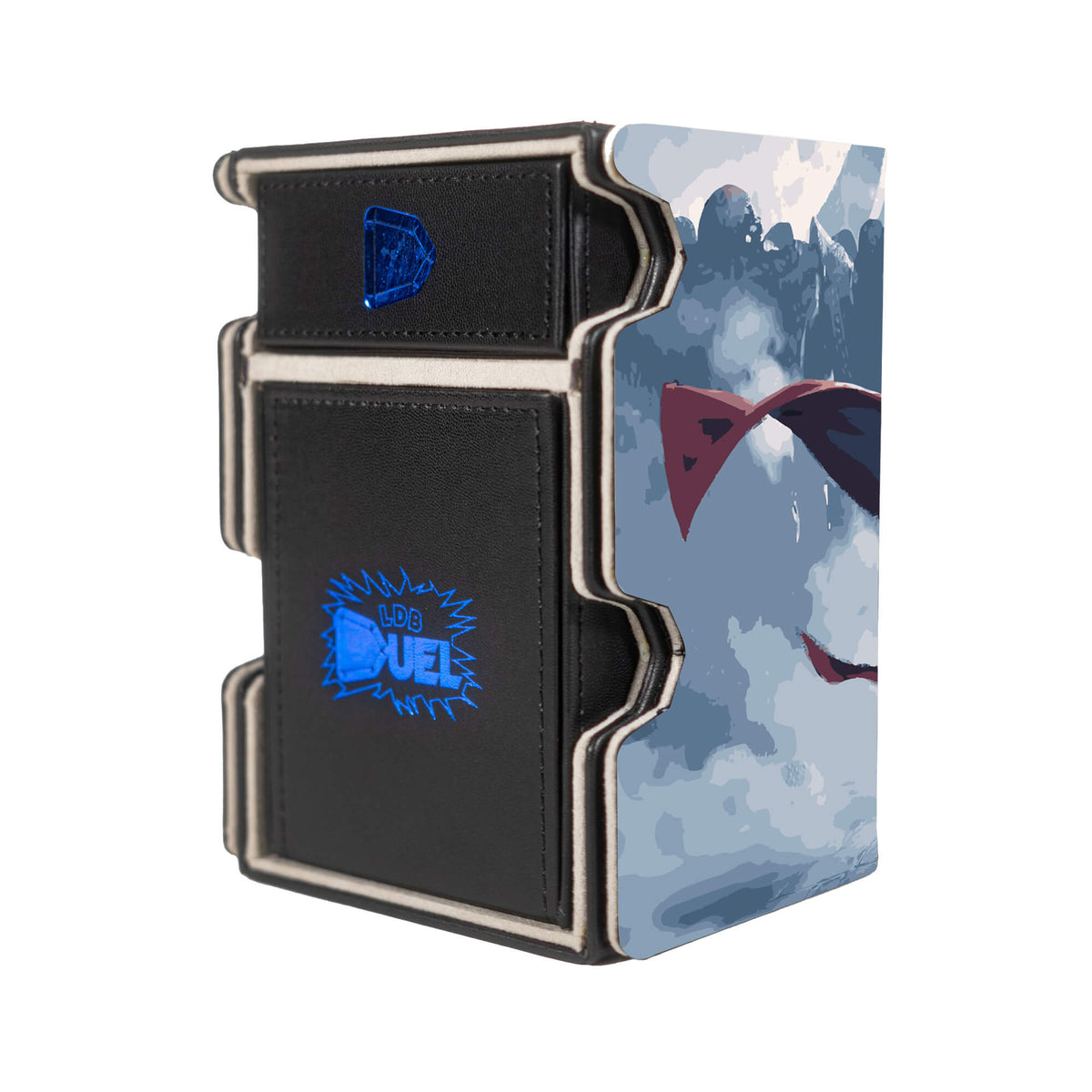 Here is the Right View of the Urza, Lord High Artificer Mach 3 Black Deck Box. Legendary-Creature-mtg-deck-tray-dice-tray-LDB-Duel