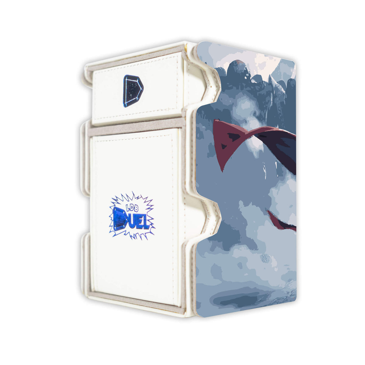 Here is the Right View of the Urza, Lord High Artificer Mach 3 White Deck Box. Human-Artificer-mtg-deck-tray-dice-tray-LDB-Duel
