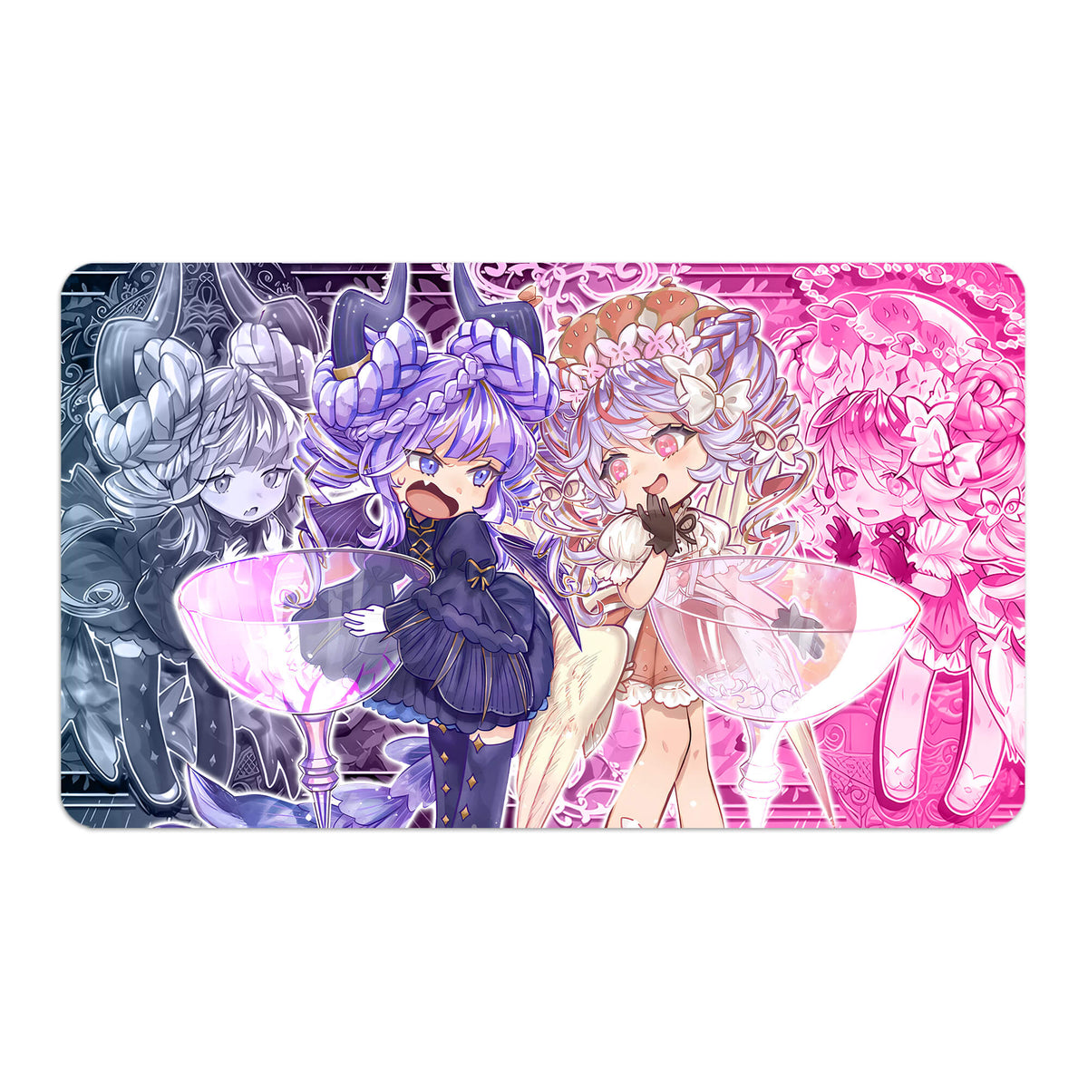 Transform your dueling experience with LDB Duel featuring our exclusive art Vaalmonica Disarmonia playmat! Featuring a soft cloth top for smooth card movement and a durable rubber back for a secure grip, this 24x14 inch mat is machine washable and safe for cards and sleeves. Vaalmonica-yugioh-mtg-pokemon-custom-artwork-premium-durable-rubber-ldb-duel