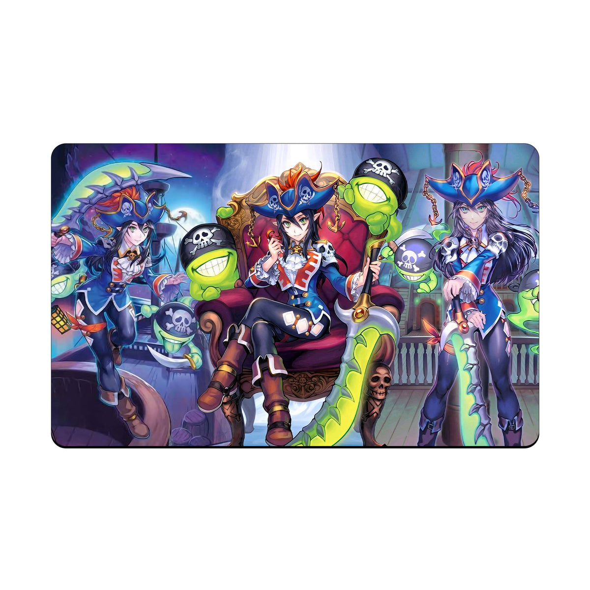 Transform your dueling experience with our exclusive art Vampire Princess of Night Fog, Nightrose playmat from LDB Duel! Featuring a soft cloth top for smooth card movement and a durable rubber back for a secure grip, this 24x14 inch mat is machine washable and safe for cards and sleeves. Mist-Phantasm-yugioh-mtg-pokemon-custom-artwork-premium-durable-rubber-ldb-duel