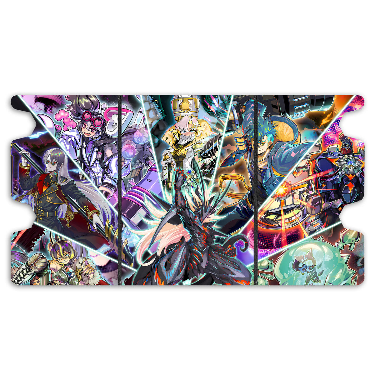 Here is the Full Lid Design of the Vanquish Soul Ultimate Mach 3 Black Deck Box. Jiaolong-yugioh-custom-art-leather-durable-LDB-Duel