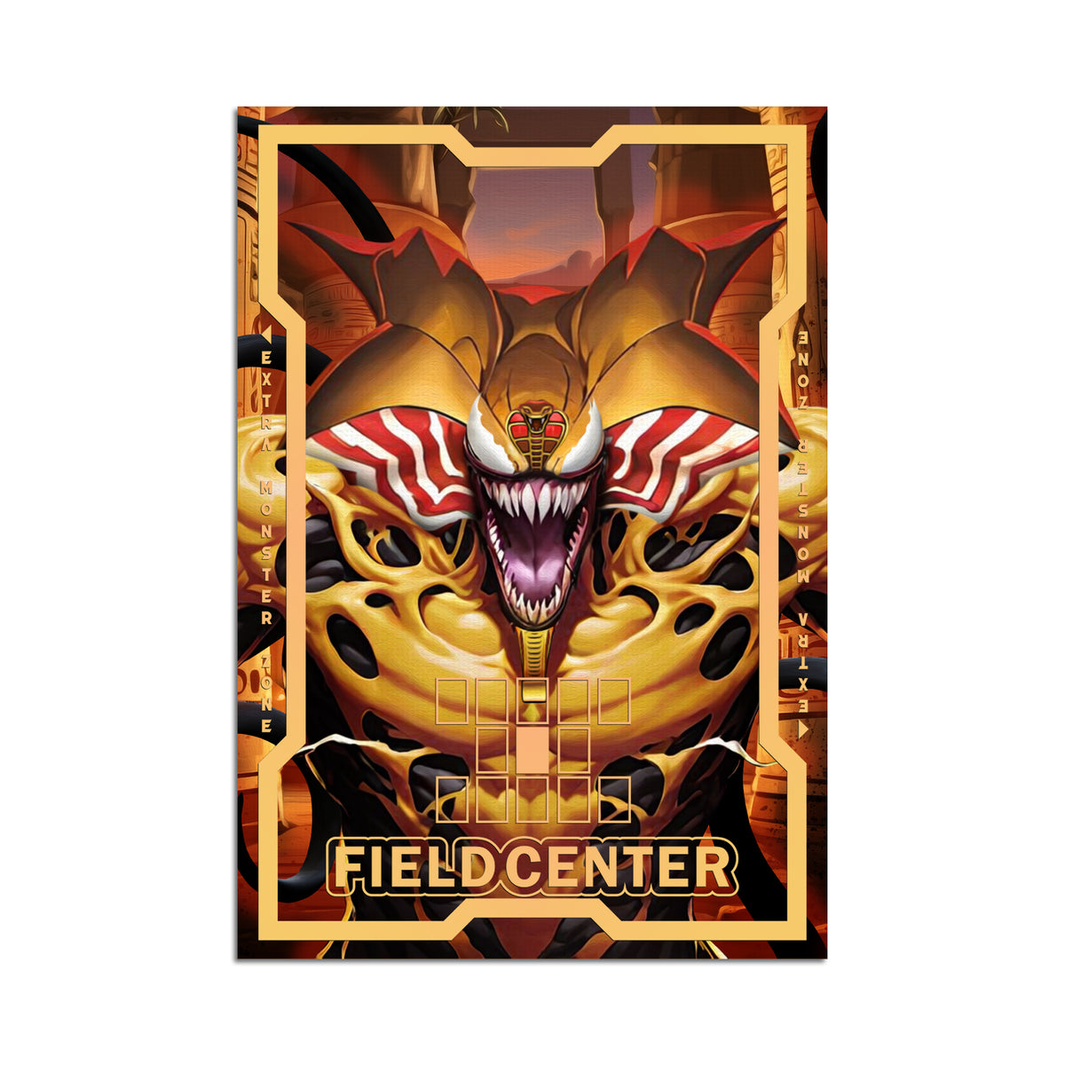 Centro de campo de metal oscuro Exodia