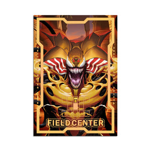 Level up your game with our custom-printed metal field centers from LDB Duel, featuring exclusive Venomized Exodia artwork in gold metal. Durable, scratch-resistant, and embossed with the iconic Yu-Gi-Oh! card back, these slim field centers fit perfectly in card sleeves. Forbidden-One-yugioh-mtg-pokemon-metal-card-embossed-design-custom-artwork-duel-accessories-ldb-duel