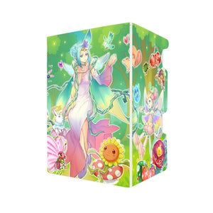 Here's another quality white deck box from LDB Duel featuring our exclusive Vernusylph Archetype art. Fits all types of trading card games, including Pokémon, Yu-Gi-Oh! and Magic The Gathering. The perfect card holder for the TCG player safely holds up to 100 double-sleeved cards. EVEN in extra thick sleeves. Comes with a pull-out dice tray. Vernusylph-Goddess-ygo-magic-digimon-card-protector-gaming-accesories-LDB-Duel