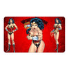 Transform your dueling experience with LDB Duel featuring our exclusive art Wonder Woman, Amazon Warrior playmat! Featuring a soft cloth top for smooth card movement and a durable rubber back for a secure grip, this 24x14 inch mat is machine washable and safe for cards and sleeves. Diana-Prince-mtg-custom-artwork-premium-durable-rubber-ldb-duel
