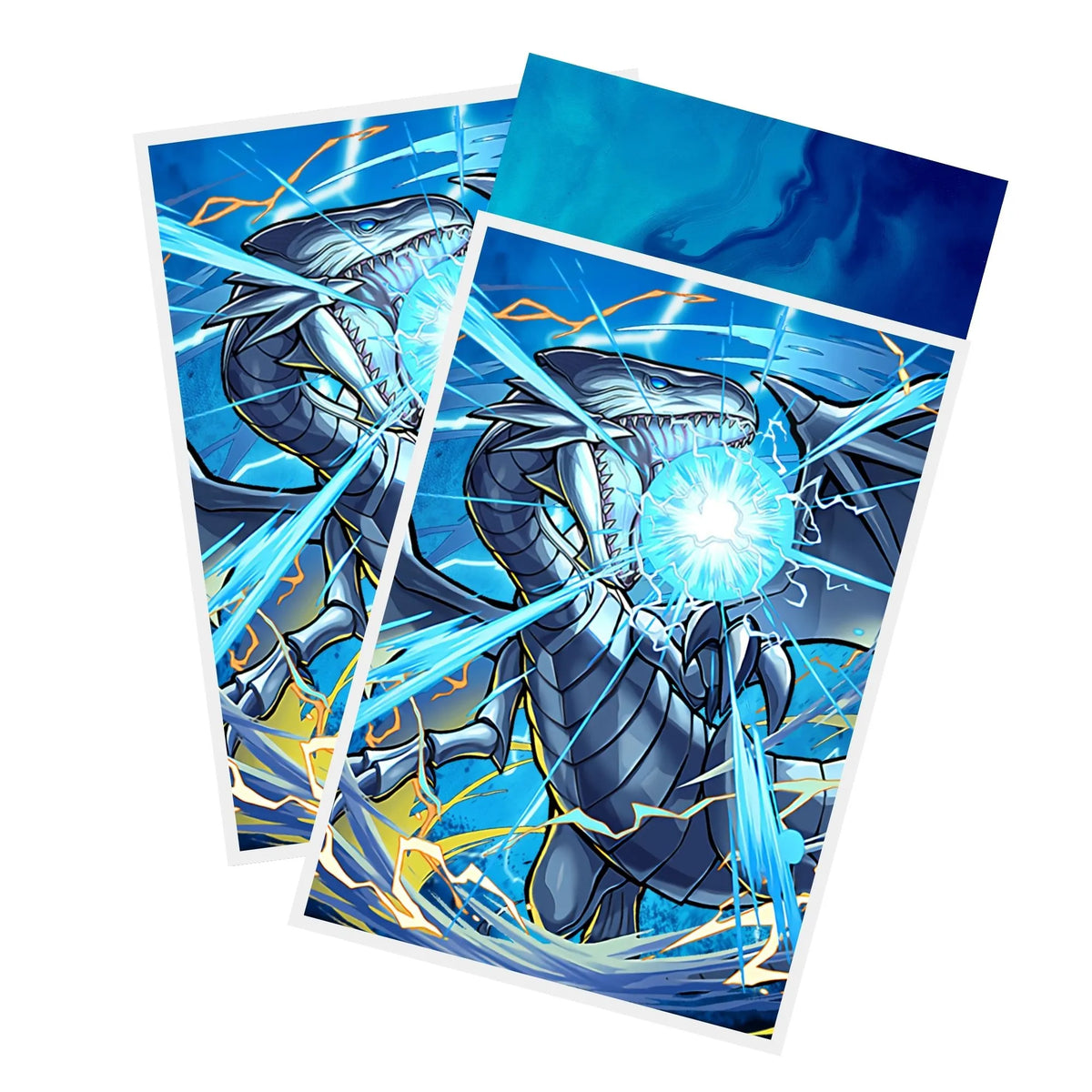 Protect and enhance your cards with our clean and crisp white border card sleeves. Featuring a minimalist design that complements any artwork, these sleeves offer a bright, timeless look. From LDB Duel. Printed with our exclusive Blue-Eyes White Dragon design for a fresh and premium finish. Kaiba-yugioh-card-protection-standard-japanese-dragon-shield-LDB-Duel-white