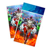 Protect and enhance your cards with our clean and crisp white border card sleeves. Featuring a minimalist design that complements any artwork, these sleeves offer a bright, timeless look. From LDB Duel. Printed with our exclusive Power Patron Archetype design for a fresh and premium finish. Vidolium-yugioh-card-protection-standard-japanese-dragon-shield-LDB-Duel-white