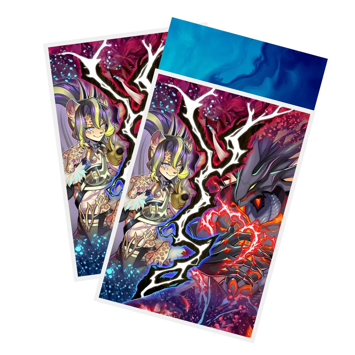 Protect and enhance your cards with our clean and crisp white border card sleeves. Featuring a minimalist design that complements any artwork, these sleeves offer a bright, timeless look. From LDB Duel. Printed with our exclusive Stake Your Soul design for a fresh and premium finish. Rocks-yugioh-card-protection-standard-japanese-dragon-shield-LDB-Duel-white