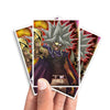 Protect and enhance your cards with our clean and crisp white border card sleeves. Featuring a minimalist design that complements any artwork, these sleeves offer a bright, timeless look. From LDB Duel. Printed with our exclusive Yami Marik design for a fresh and premium finish. Dark-Yami-yugioh-mtg-pokemon-card-protection-standard-japanese-dragon-shield-LDB-Duel-white