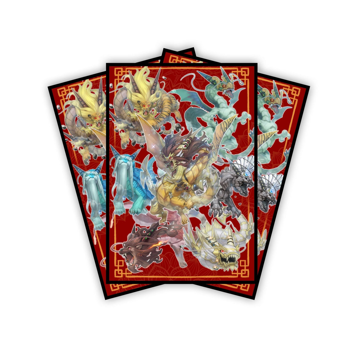 Enhance your cards with our elegant black border card sleeves, featuring a sleek, sophisticated design for a bold, modern aesthetic. From LDB Duel. Perfect for showcasing your collection, these sleeves are printed with our exclusive Yang Zing Archetype design. Yang-Zing-yugioh-mtg-pokemon-card-protection-standard-japanese-dragon-shield-LDB-Duel-black