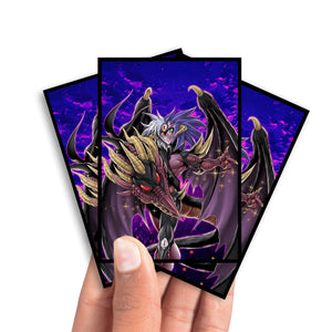 Enhance your cards with our elegant black border card sleeves, featuring a sleek, sophisticated design for a bold, modern aesthetic. From LDB Duel. Perfect for showcasing your collection, these sleeves are printed with our exclusive Yubel Phantom Nightmare design. Ultimate-Nightmare-yugioh-mtg-pokemon-card-protection-standard-japanese-dragon-shield-LDB-Duel-black