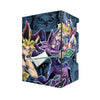 Here's another quality black deck box from LDB Duel featuring our exclusive Yugi's Dark Magicians art. Fits all types of trading card games, including Pokémon, Yu-Gi-Oh! and Magic The Gathering. The perfect card holder for the TCG player safely holds up to 100 double-sleeved cards. EVEN in extra thick sleeves. Comes with a pull-out dice tray. Duelists-King-yugioh-tcg-accessories-card-storage-LDB-Duel