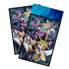 Enhance your cards with our elegant black border card sleeves, featuring a sleek, sophisticated design for a bold, modern aesthetic. From LDB Duel. Perfect for showcasing your collection, these sleeves are printed with our exclusive Yugi's Dark Magicians design. Yugi-yugioh-card-protection-standard-japanese-dragon-shield-LDB-Duel-black