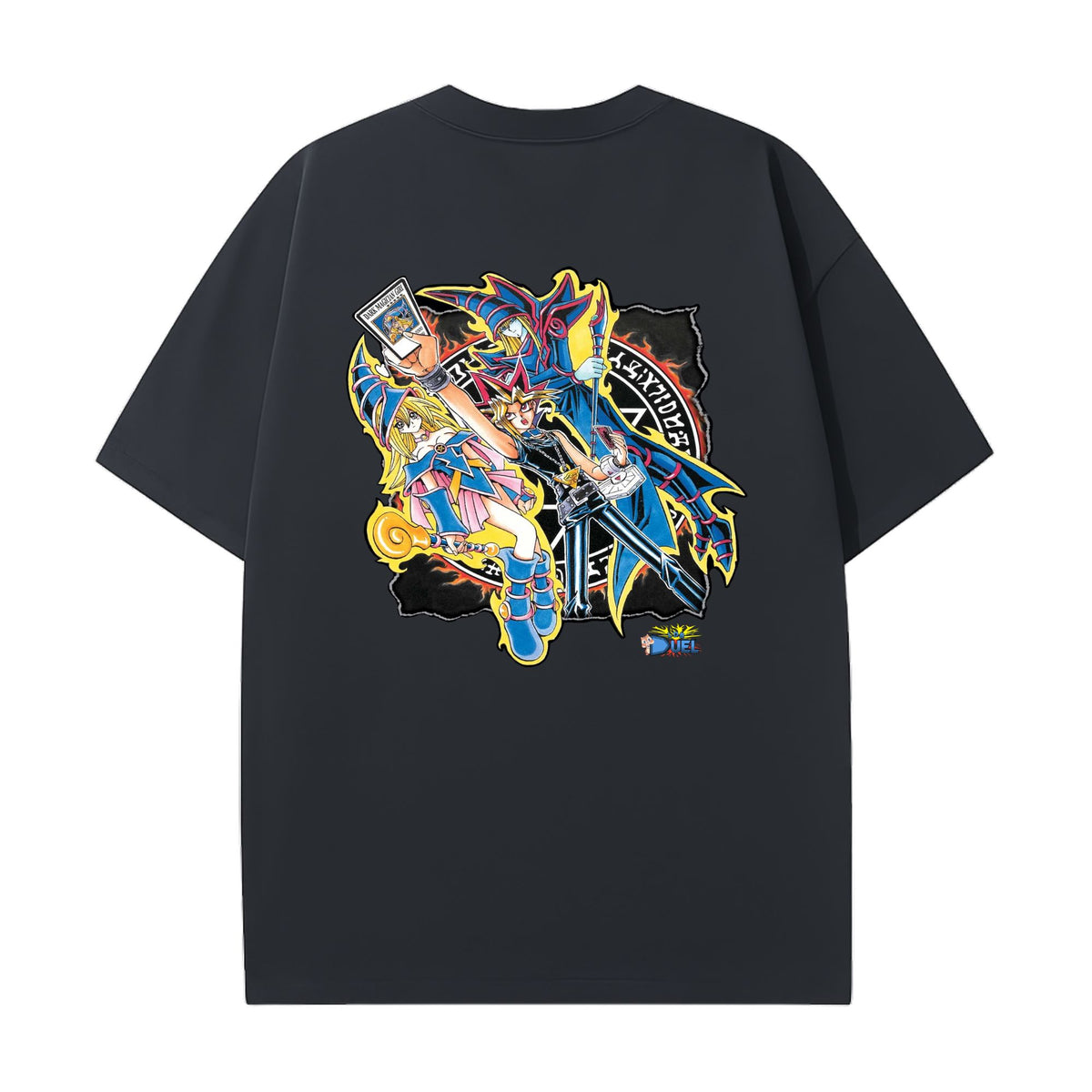 Level up your look with the premium Yugi - Kazuki Takahashi T-shirt design from LDB Duel. Crafted from soft, breathable cotton and finished with vibrant DTF printing, this black t-shirt is designed for comfort that lasts. Featuring a bold back design, it’s perfect for anime fans, TCG players, and gamers who want to stand out, whether at events, tournaments, or just relaxing with friends.  Dark-Magician-anime-ygo-magic-tshirt-gaming-accesories-LDB-Duel