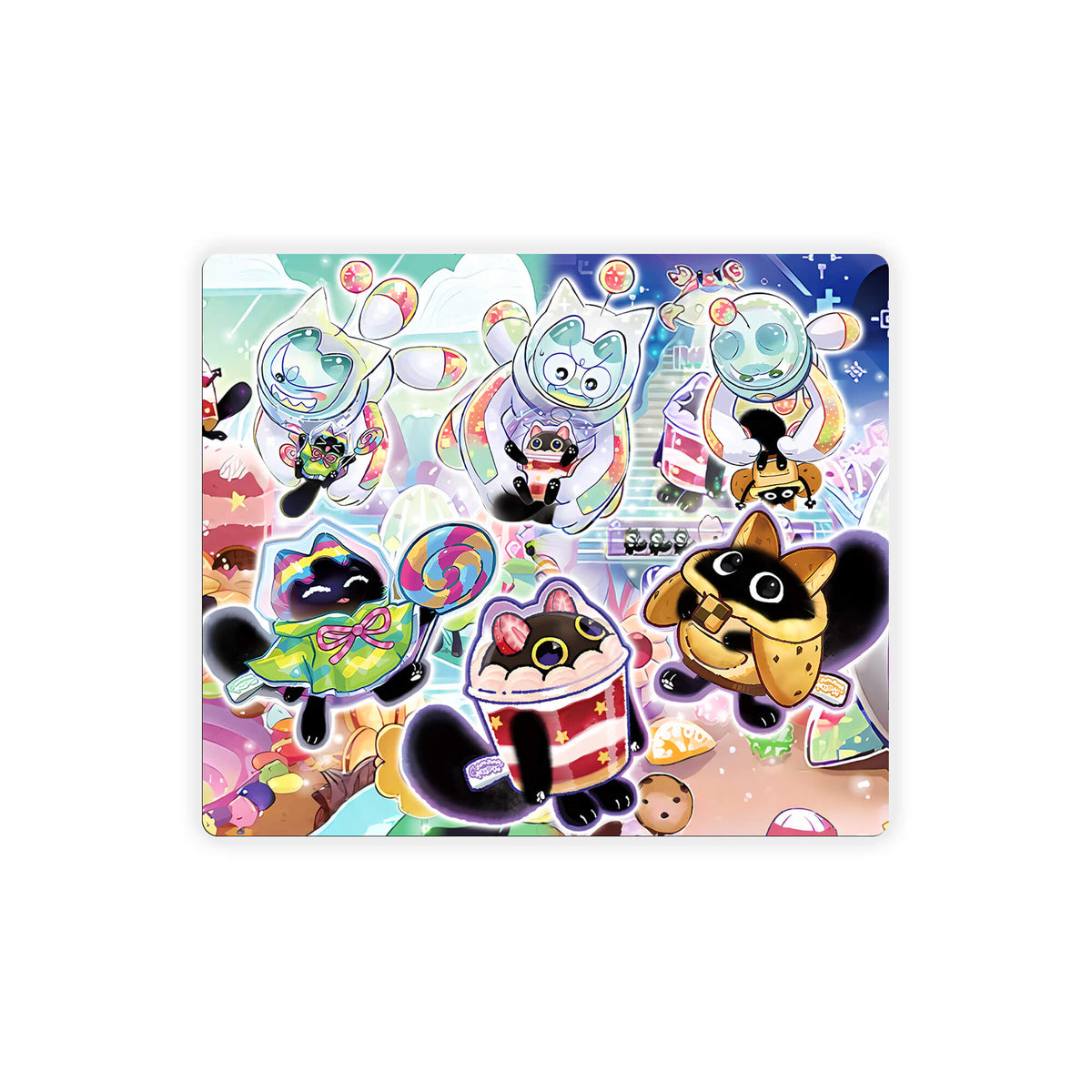 Enhance your gaming setup with our exclusive artwork Yummy Archetype mouse pad! Featuring a soft cloth surface for precise mouse tracking and a durable rubber base for a stable grip, this 10x8.5 inch mouse pad is the perfect blend of style and performance. Plus, it's machine washable for easy maintenance! Cooky-yugioh-mtg-pokemon-custom-artwork-premium-durable-rubber-ldb-duel 