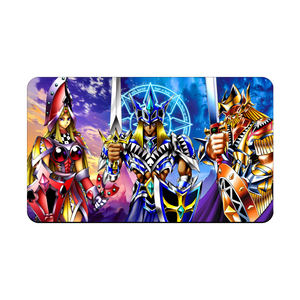 Feel the power of the 3 supreme knights! - gaming pad - playmat - duel mat - mouse pad - yugioh - pokemon - digimon - mtg