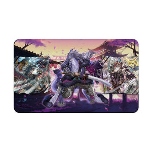 Folgo is a striking figure, resembling a noble wolf clad in a mixture of medieval armor and japanese samurai. LDB Duel - Gamepad - Mouse Pad - Game Pad - Duel Mat - Yugioh Cosplay - Anime Cosplay - MTG - Digimon - Pokémon - Custom Art - Dice Tray - Cool - Unique Design - Custom Mats - Compatible with Official Mats