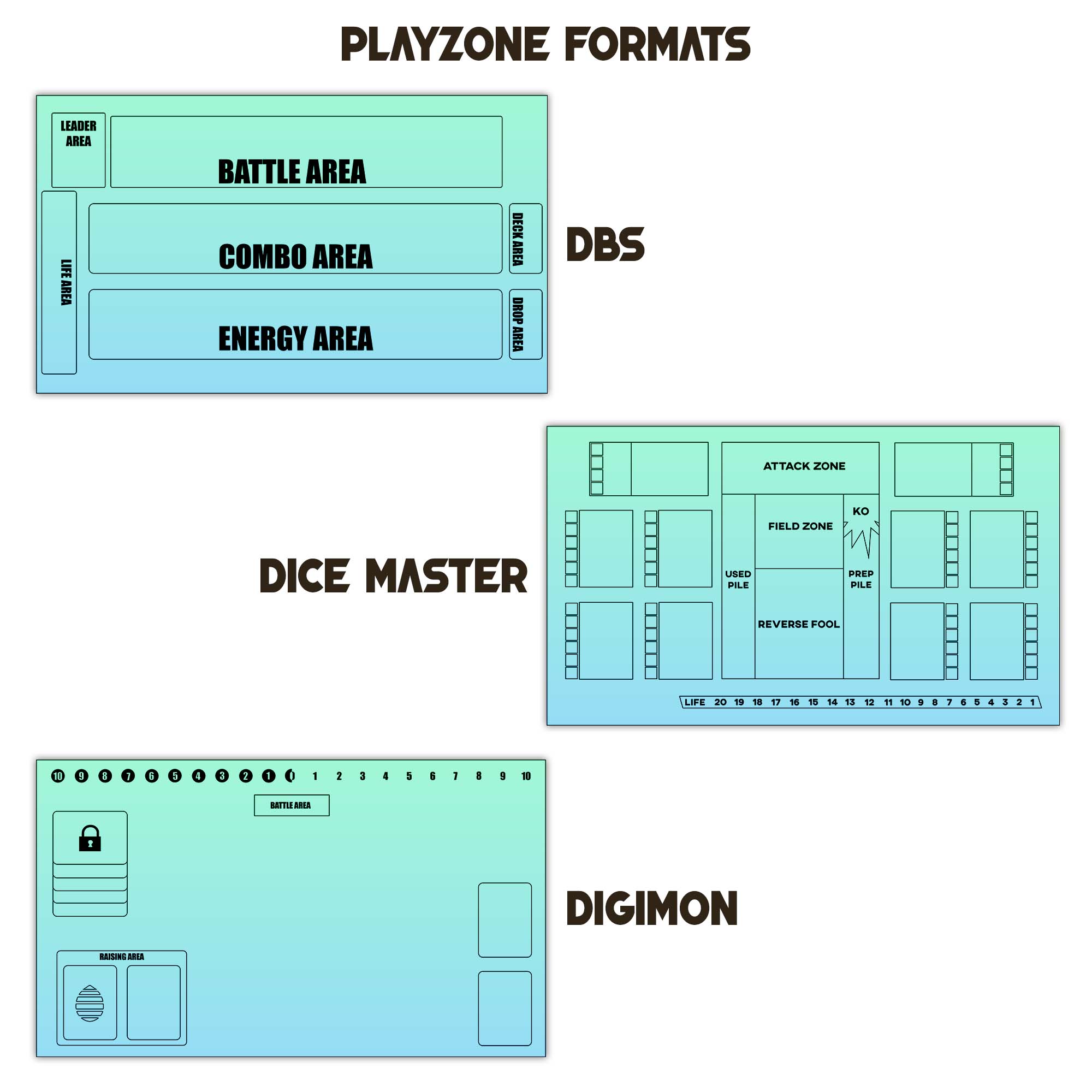 Destiny Heroes Playmat for the MTG TCG LDB Duel