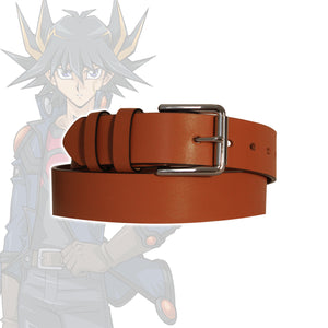 Elevate your cosplay or daily look with this authentic replica of Yusei's belt from Yu-Gi-Oh! 5D's. Made from 100% genuine Buffalo leather, this durable and stylish accessory is perfect for fans. Available in multiple sizes for the perfect fit. Yusei belt, Yu-Gi-Oh 5D's cosplay, anime belt, replica belt, Buffalo leather belt, Yusei cosplay, anime accessories, cosplay gear, genuine leather belt, Yu-Gi-Oh merchandise.