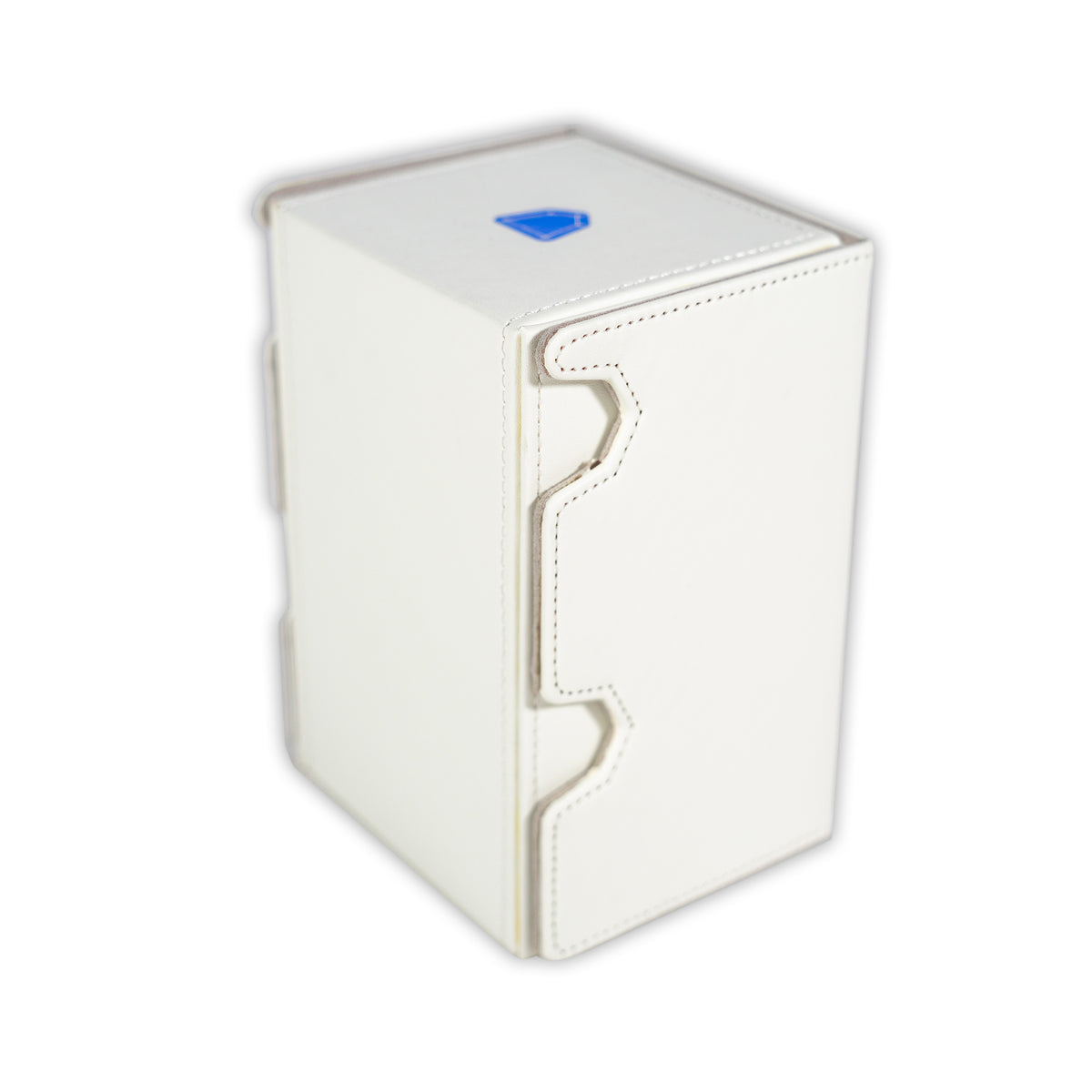 White - Mach 3 - Deck Box - Holds 100 Double Sleeved Cards - Magnetic Removable Lid
