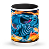 Triple Blue Dragon Full Wrap - 15oz Ceramic Mug