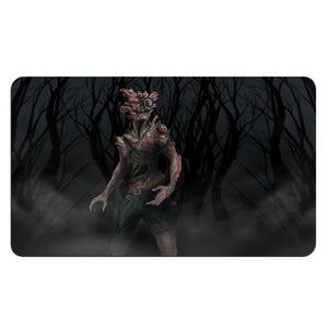 Transform your dueling experience with our exclusive art Discarded Zombie playmat from LDB Duel! Featuring a soft cloth top for smooth card movement and a durable rubber back for a secure grip, this 24x14 inch mat is machine washable and safe for cards and sleeves. Monster-yugioh-mtg-pokemon-custom-artwork-premium-durable-rubber-ldb-duel