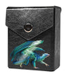 Enhance your TCG storage with the Harpie Chimera Mach 2 Black deck box, available in options for 60 or 80 single-card sleeves. Sold by LDB Duel. Crafted from durable faux leather, it includes a built-in belt loop, a strong magnetic snap, and showcases our exclusive Harpie Chimera design—ideal for TCG enthusiasts on the move! Guardian-Chimera-yugioh-mtg-pokemon-tcg-accessories-card-storage-LDB-Duel-black