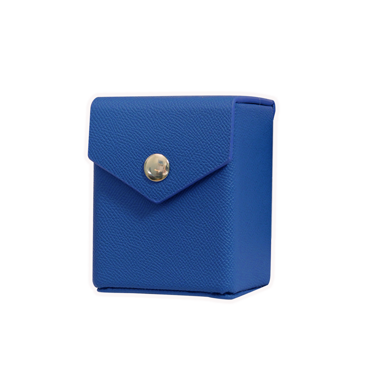 Bleu - Coque rigide - Cuir texturé - Deck Box - Avec passant de ceinture